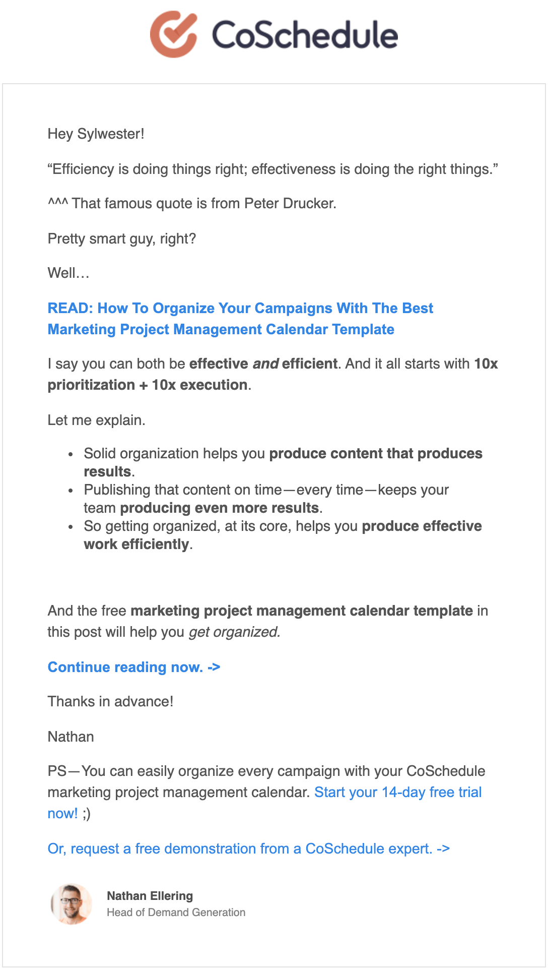 Coschedule email Coschedule email