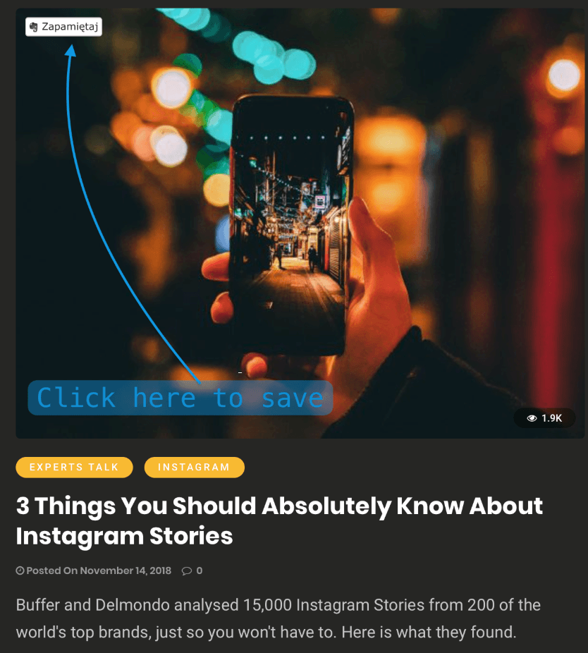 saving the article saving the article