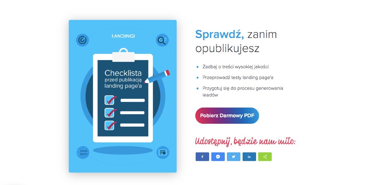 landing Landing page pod generowanie leadów