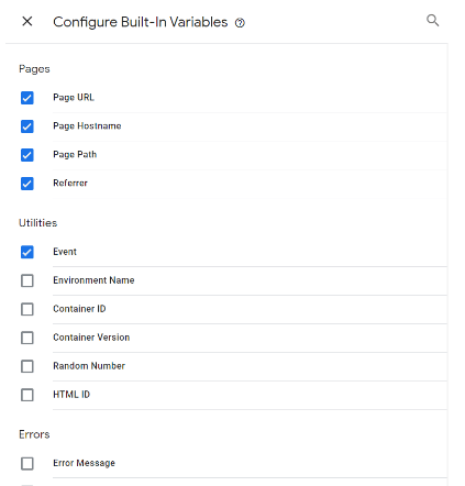 google tags variables google tags variables