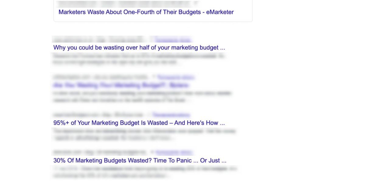 wasting budget wasting budget