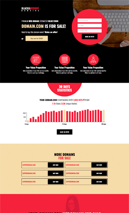 Landing page template