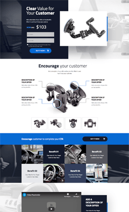 Landing page template