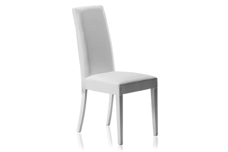 sedia imbottita color bianco