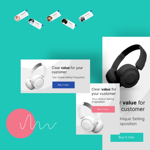 Obraz przedstawiający banery reklamowe  w sieci