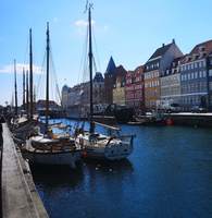 Zacumowane wzdłuż kanału jachty.