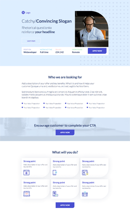 Landing page builder