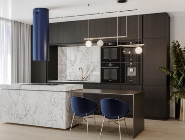 Blue range hood - gallery