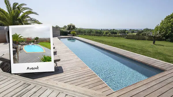 piscine avant / après