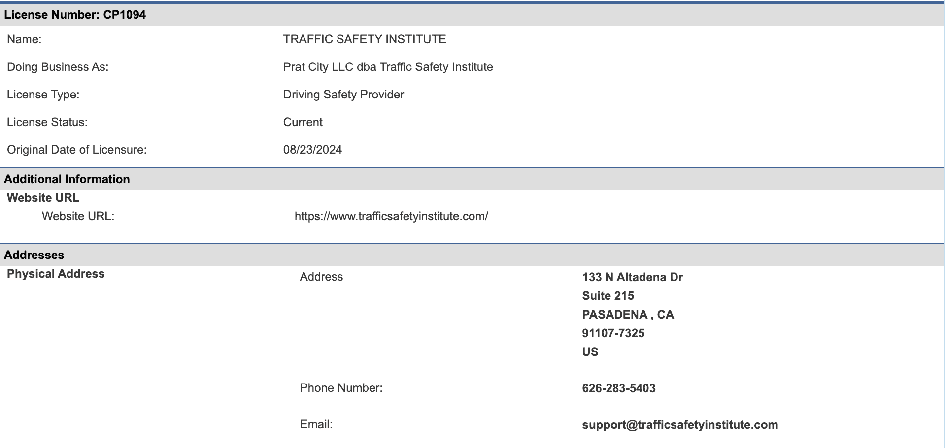 TX TDLR License #CP1094