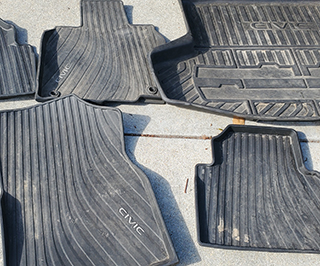 Dull scratched car paint before Oceanside mobile detailing correction