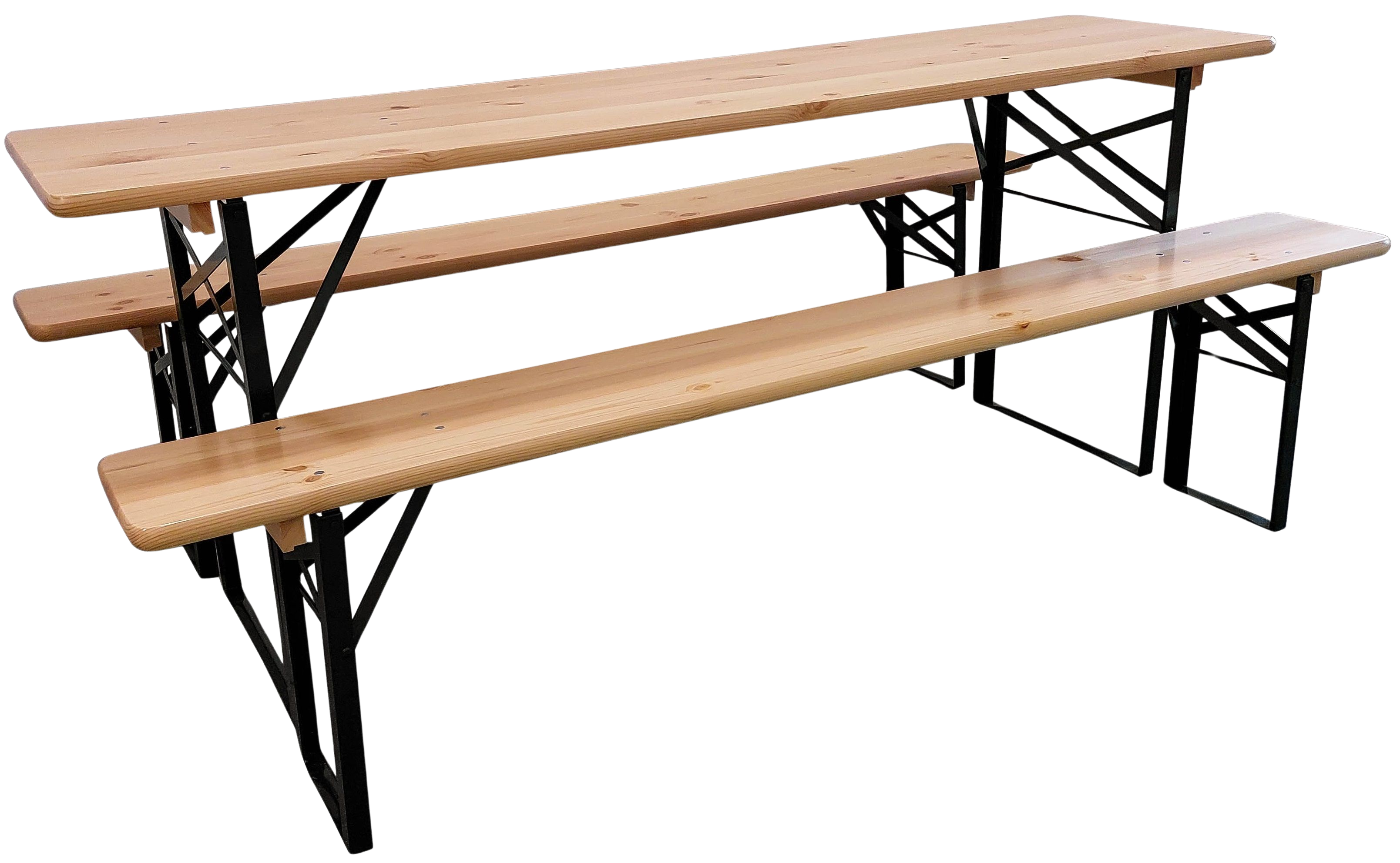 Zestaw biesiadny składany stół i dwie ławki Stół piwny i dwie ławki piwne