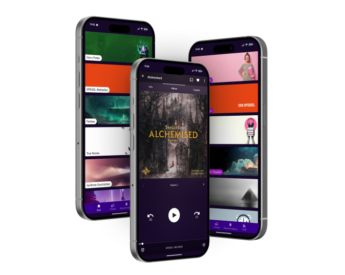 Drei Smartphones mit unterschiedlichen Homescreens