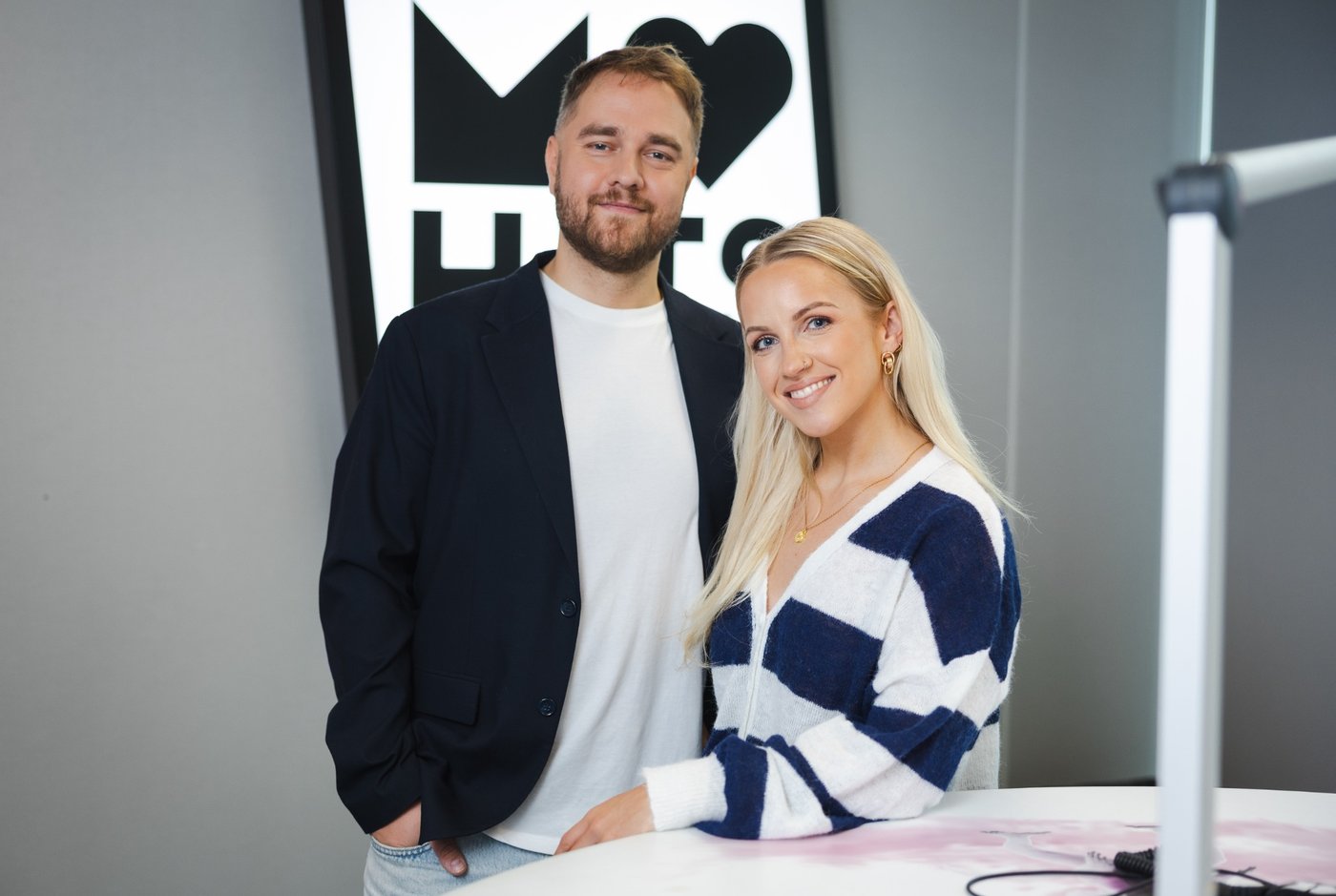 Raadio Duo ja MyHitsi tiim raadiostuudios