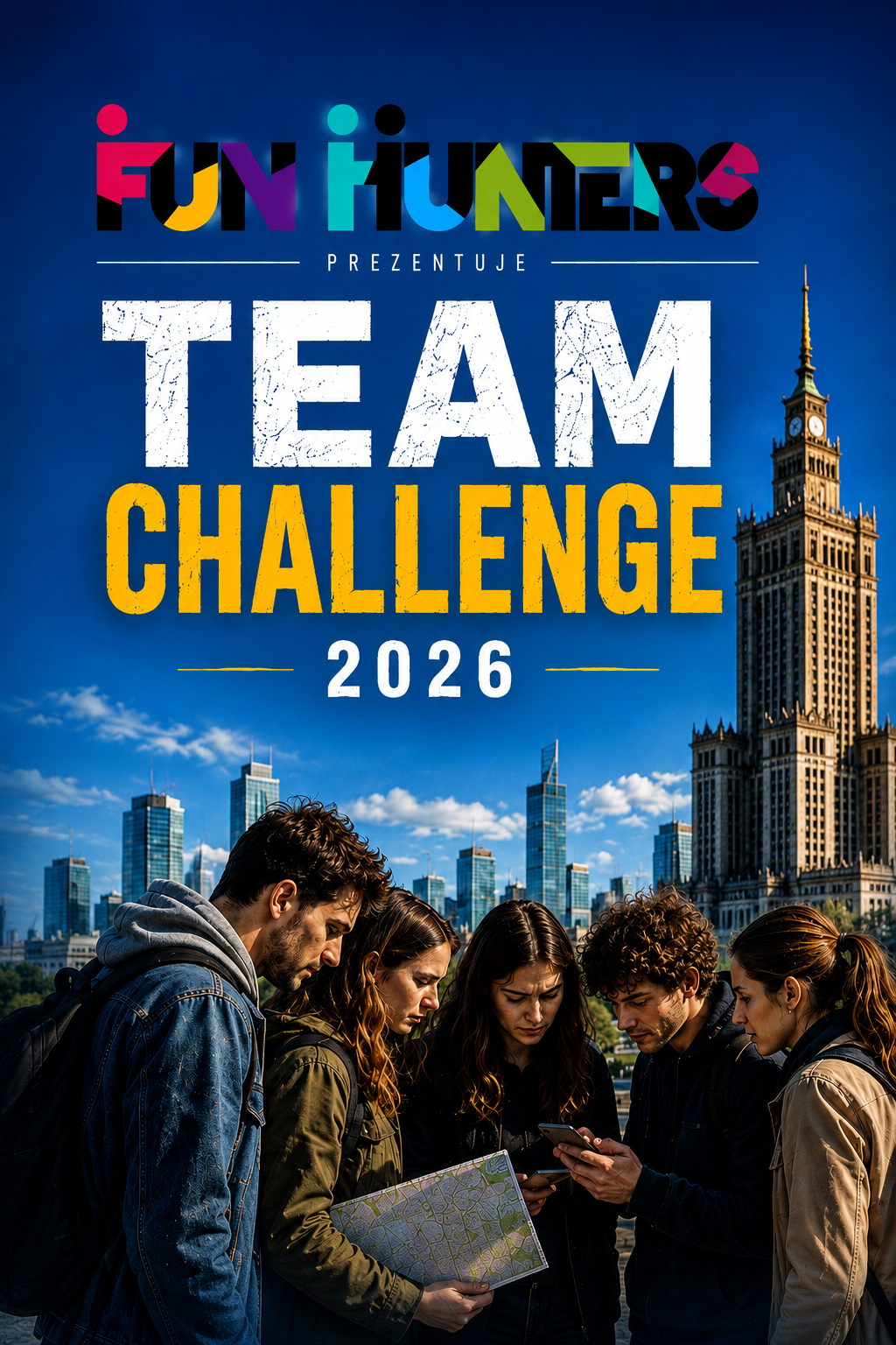 Team Challenge 2026 — kluczowa grafika kryminalnej gry miejskiej