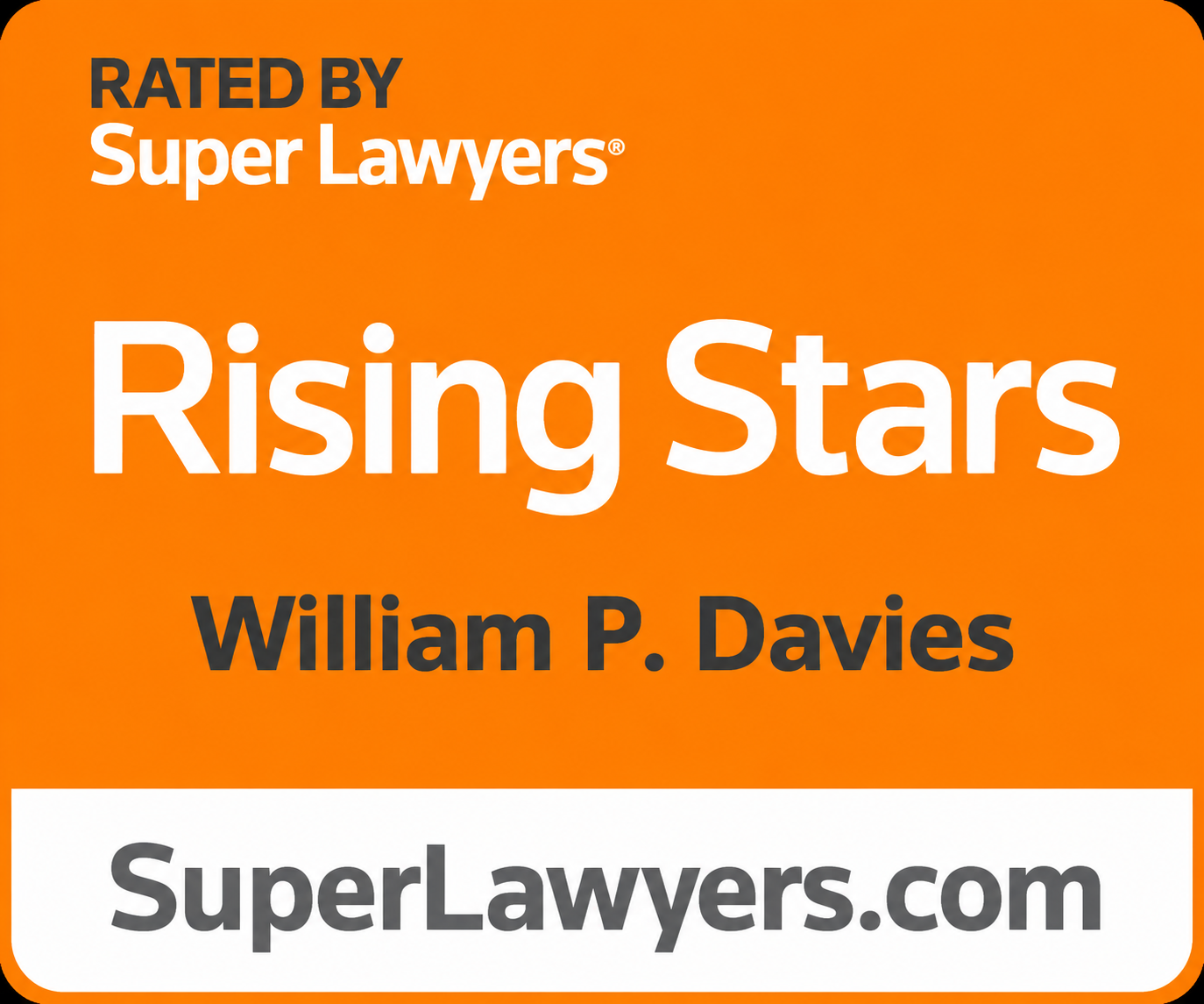 SuperLawyers Rising Stars William P. Davies