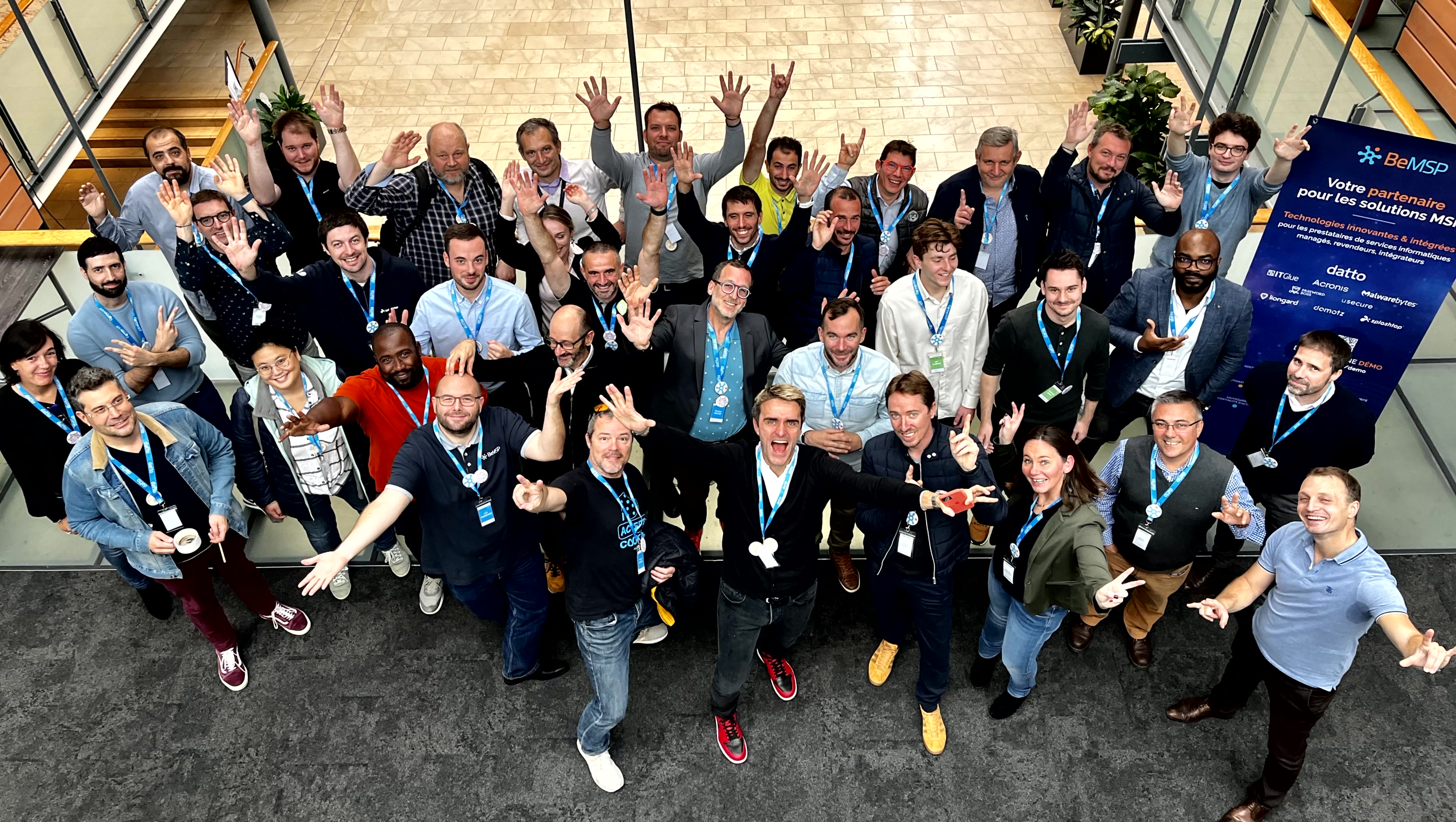 Participants réunis lors d’un événement BeMSP On Tour