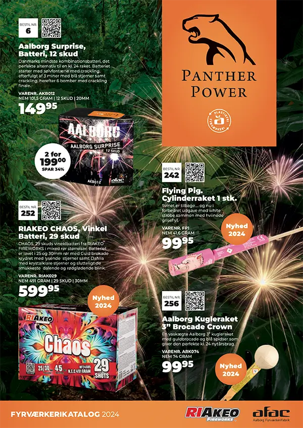AFAC Panther Fyrværkerikatalog 2024 2025