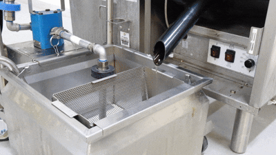 Draining oil and cleaning fryer