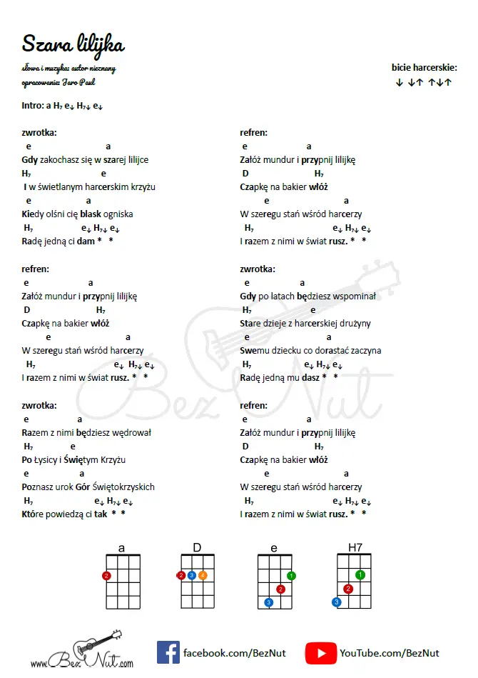 Ukulele kurs online - harcownik - Szara lilijka