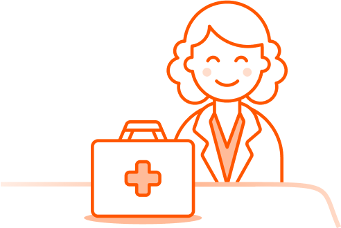 &Auml;rztin mit Erstehilfekoffer