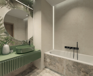 Projekt i wizualizacja łazienki Kraków Projektowanie łazienek Brzesko – Salony Łazienek Wójcik