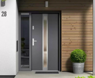Drzwi stalowe zewnętrzne – solidne i odporne na warunki atmosferyczne | Salony Fachowiec Kraków Drzwi stalowe zewnętrzne w nowoczesnym domu, odporne na deszcz i uszkodzenia – Salony Fachowiec Kraków
