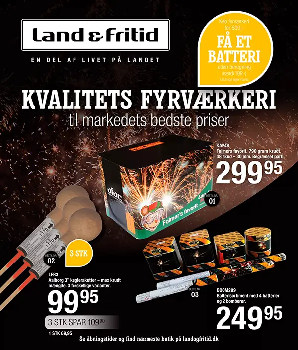 Land & Fritid Fyrværkerikatalog 2017