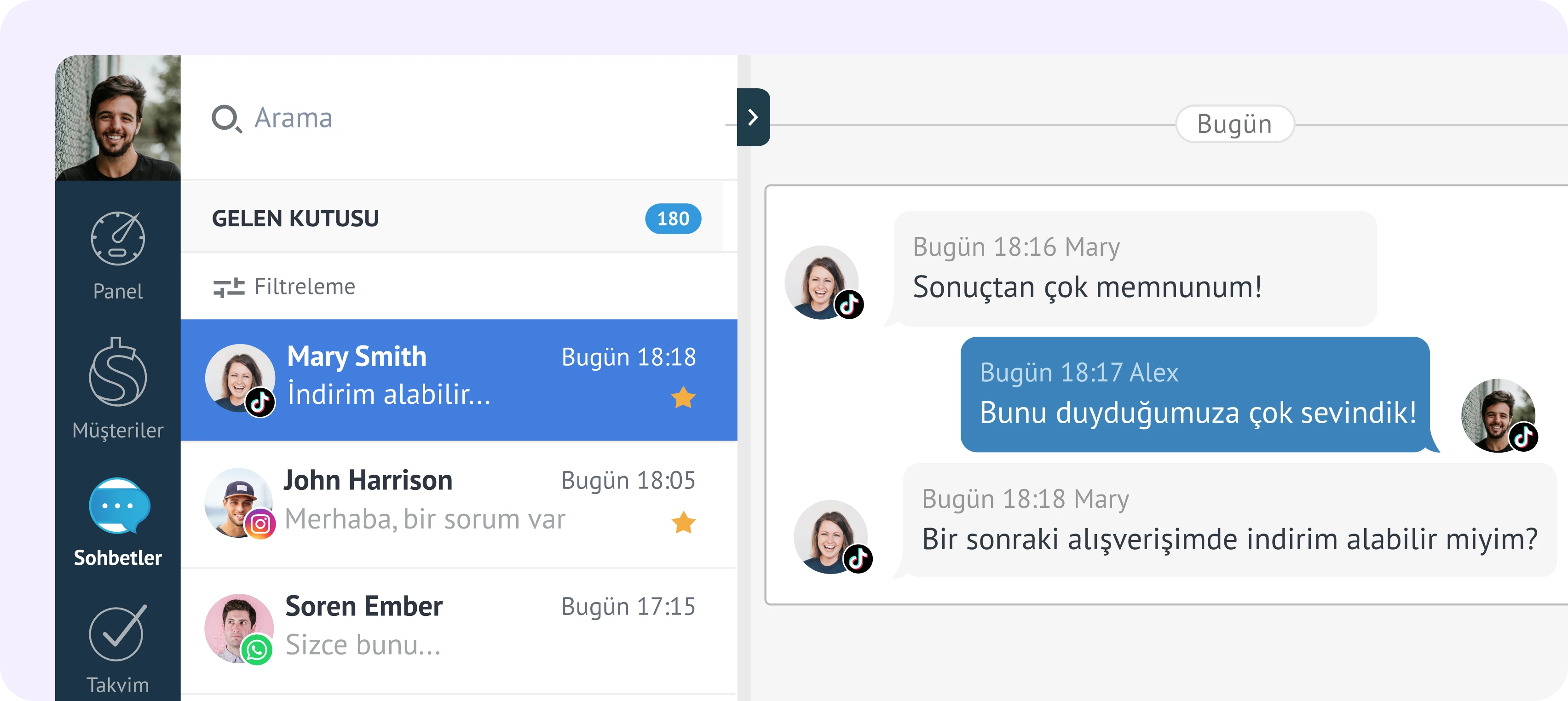 Sohbetleri birleştirin