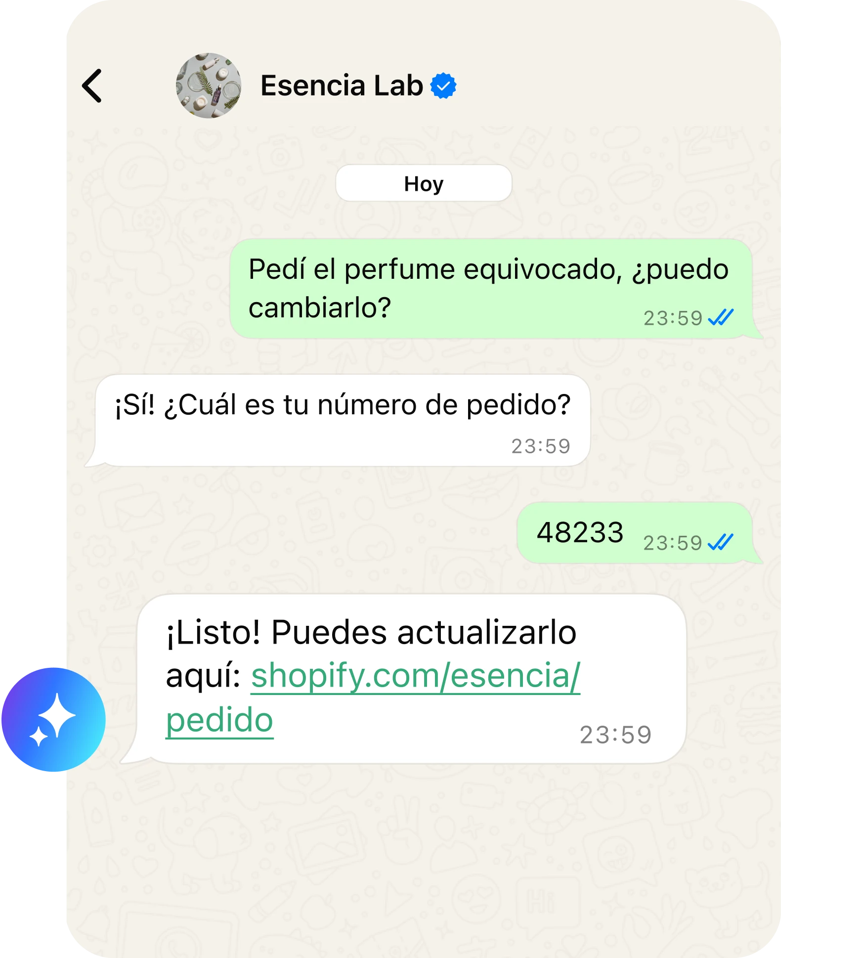 Preview of AI replying instantly