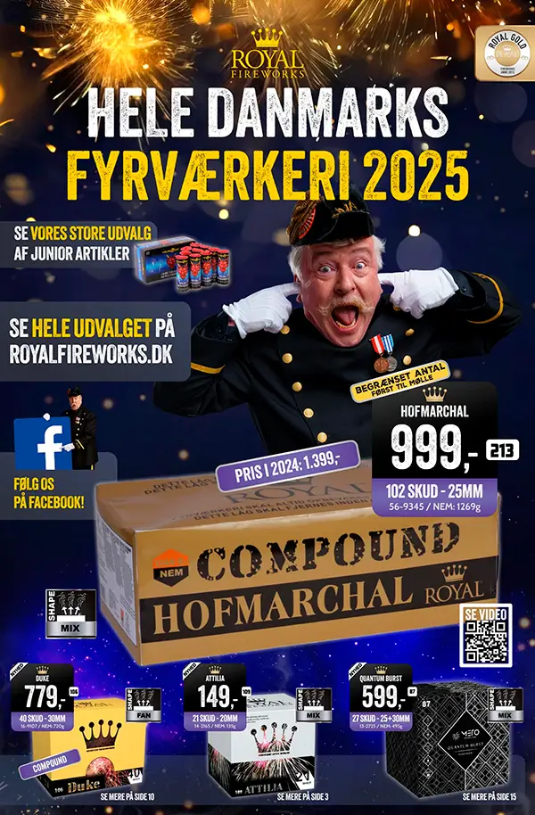 Royal Fireworks Gold fyrv&aelig;rkerikatalog 2025 2026