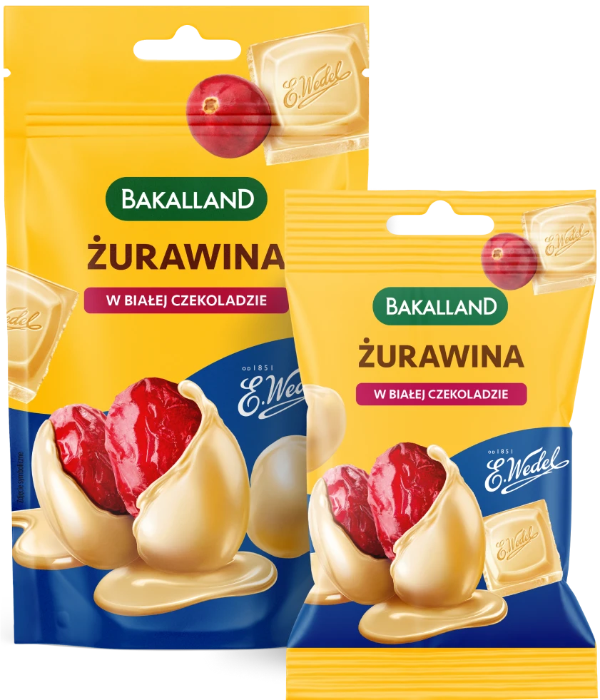 Bakalland - żurawina w białej czekoladzie