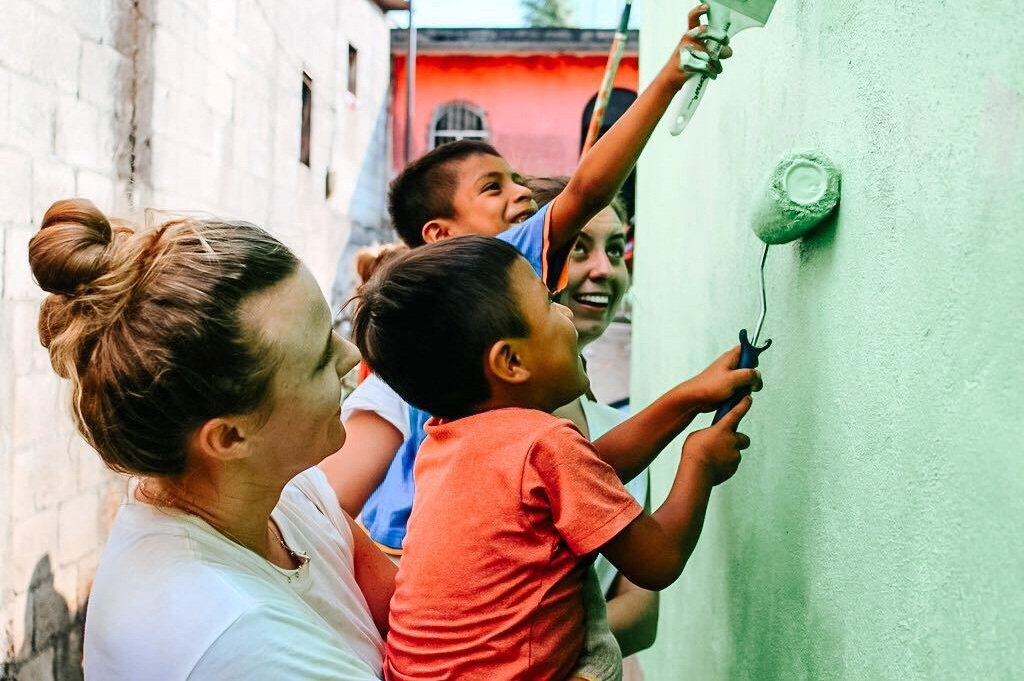 Saint Joseph's College of Maine students on a service trip