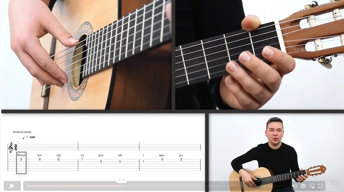 tabulatura na gitarę