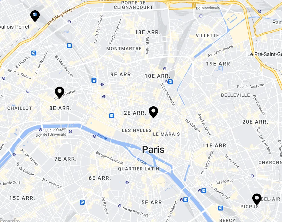 Sélectionnez votre clinique à Paris