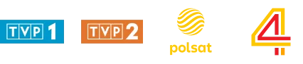 TVP1, TVP2, Polsat, TV4