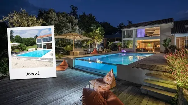 piscine avant / après