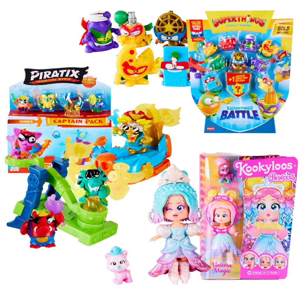 Trzy zestawy zabawek