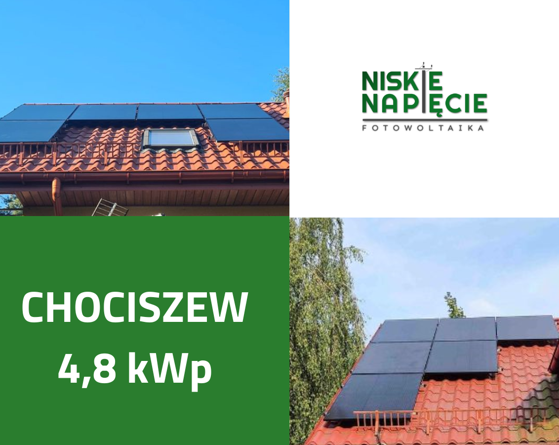 Realizacja instalacji fotowoltaicznej Chociszew 4,8 kWp
