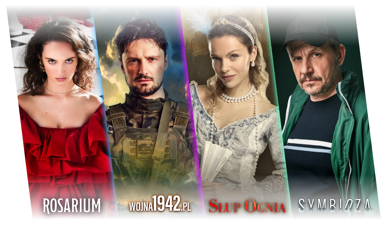 Grafika przedstawiająca  bohaterów audiobooków "Wojna 1939: "Skażona Krew" "tatry" "Foliarze"