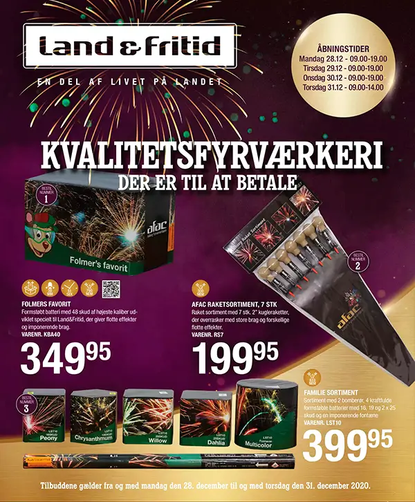 Land & Fritid Fyrværkerikatalog 2020