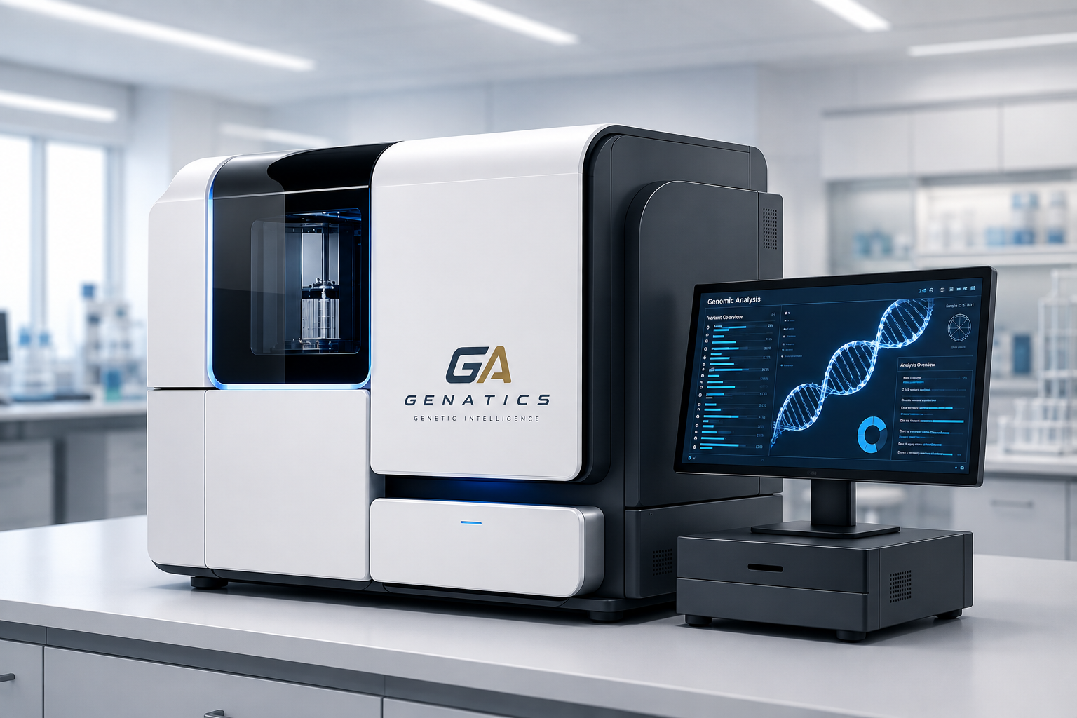 Modernes Laborgerät für genetische Analysen im GENATICS Speziallabor