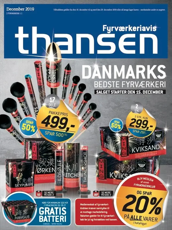 Thansen Fyrværkerikatalog 2019