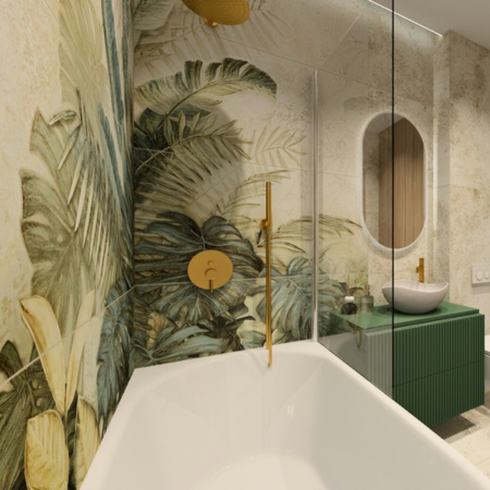 Jak subtelnie wpleść roślinne motywy do wystroju? Projektowanie łazienek Kraków