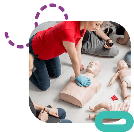 An image of students with two teachers