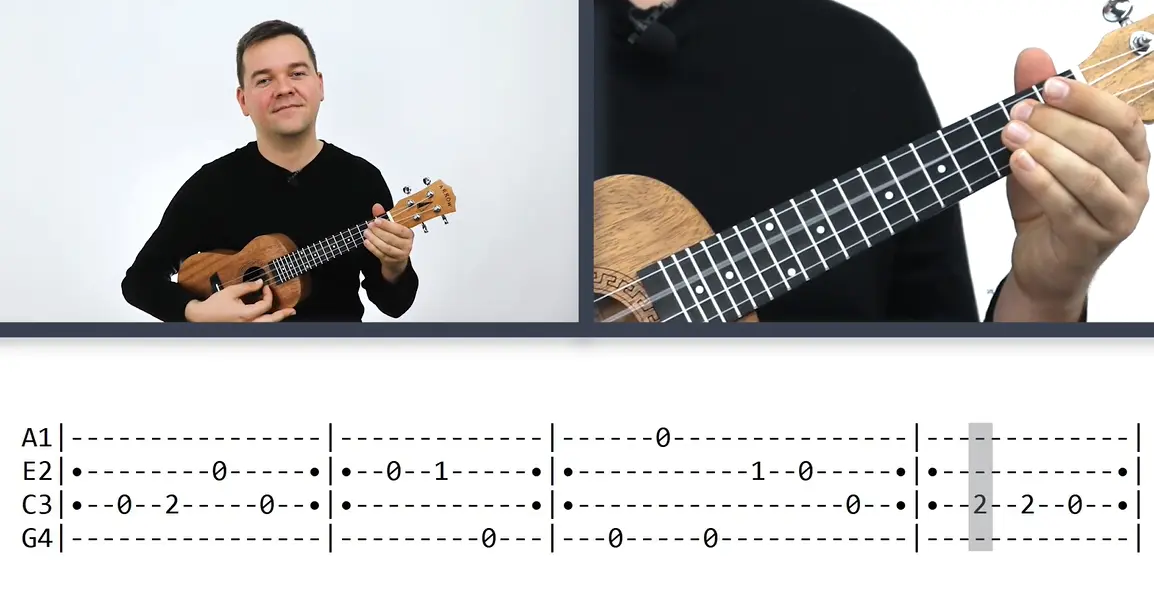 tabulatura na ukulele