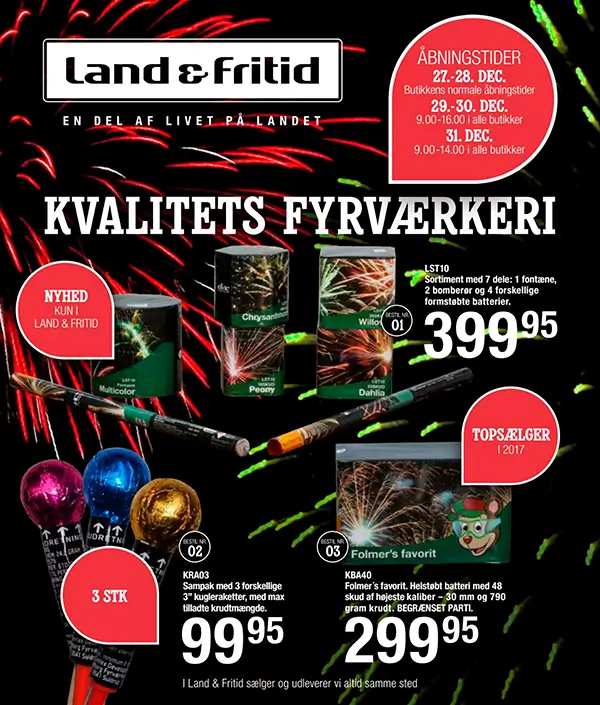 Land & Fritid Fyrværkerikatalog 2018