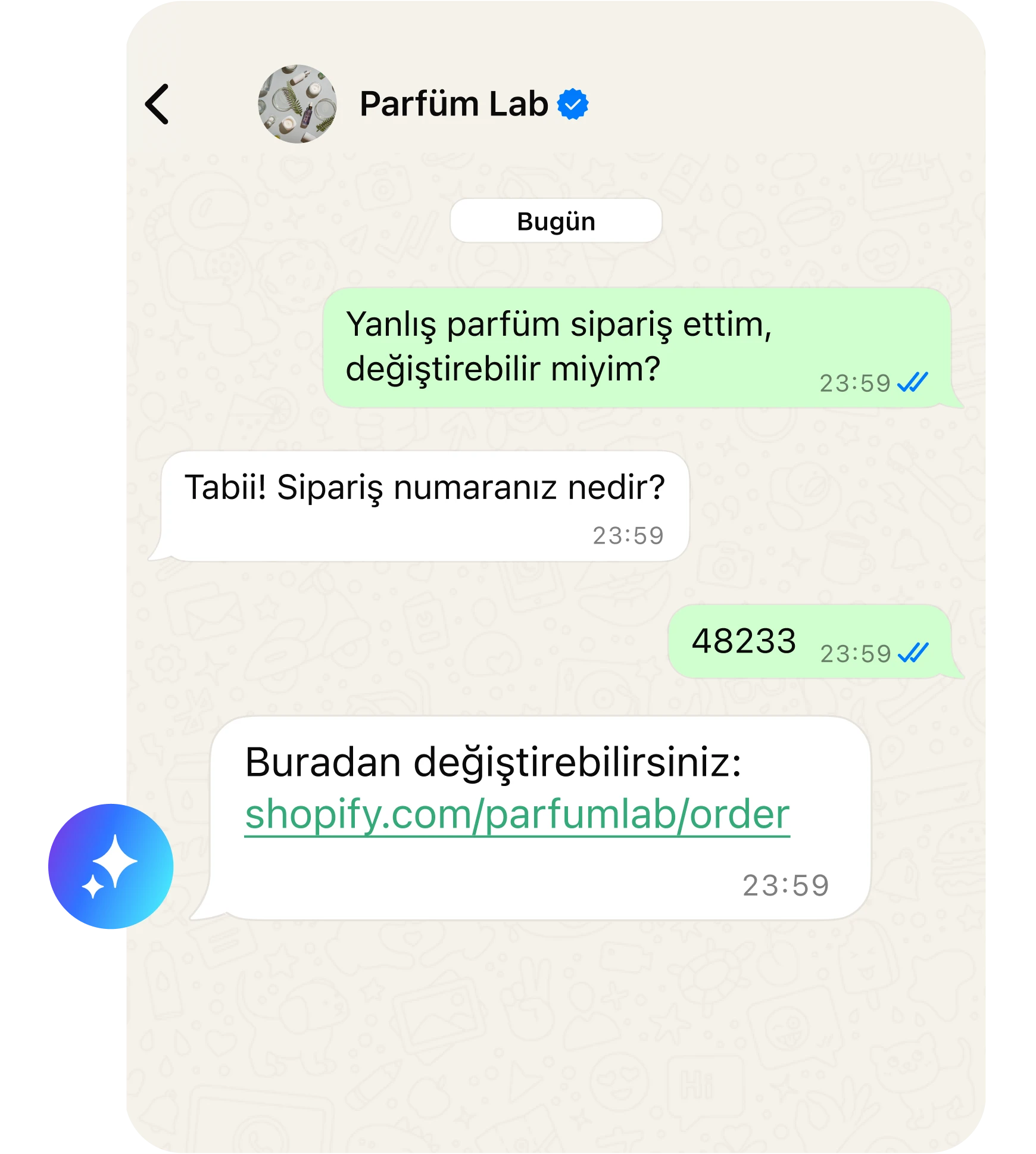 Preview of AI replying instantly