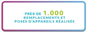 1000 remplacements et poses d'appareils