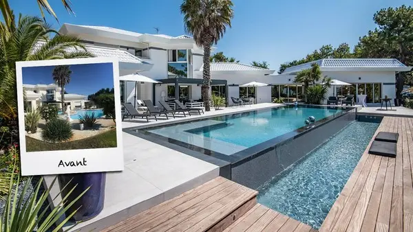 piscine avant / après